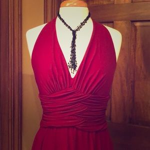 Black beaded necklace